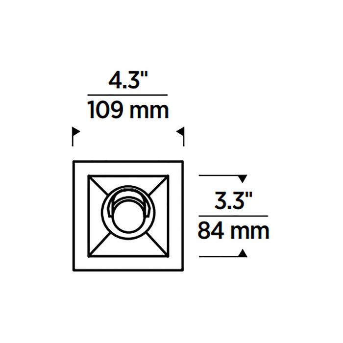 Entra CL 3-Inch LED Adjustable Trim/Module - line drawing.
