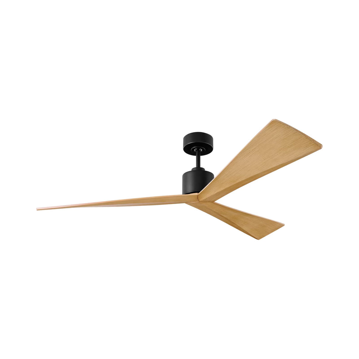 Adler Ceiling Fan in Midnight Black/Natural Honey (60-Inch).
