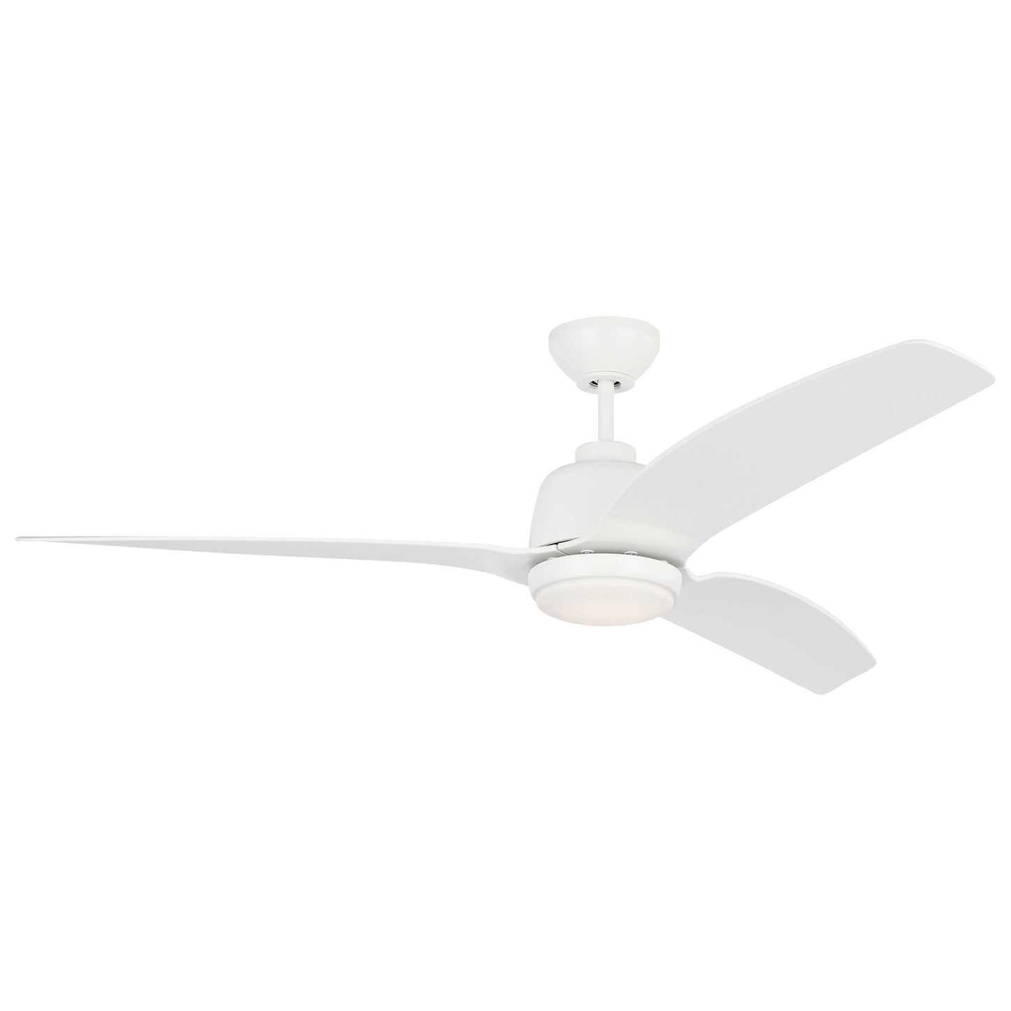 Avila Coastal Outdoor LED Ceiling Fan in Matte White (60-Inch).