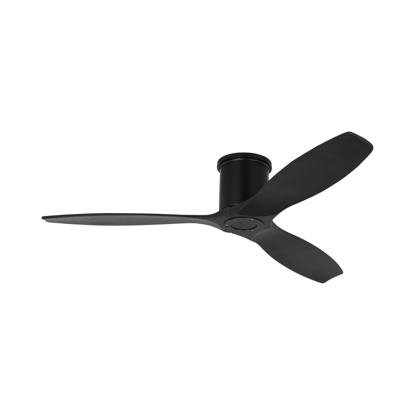 Collins Smart Hugger Outdoor Ceiling Fan in Midnight Black/Midnight Black.