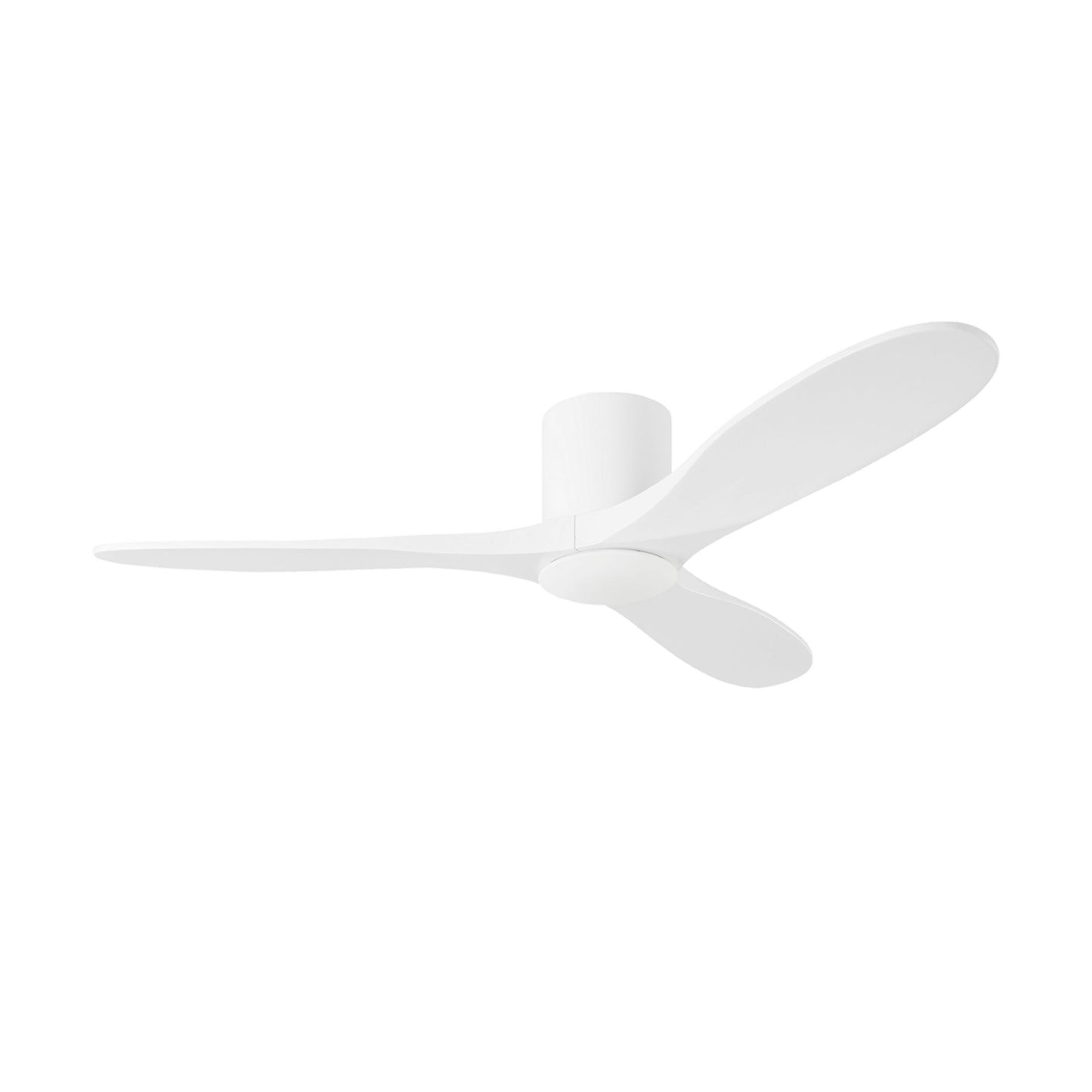 Maverick Smart Hugger Ceiling Fan in Matte White/Matte White (52-Inch/Light Kit included).