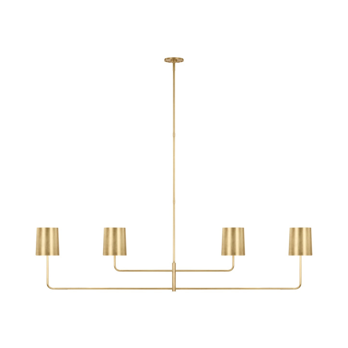 Go Lightly Linear Chandelier in Soft Brass (4-Light).