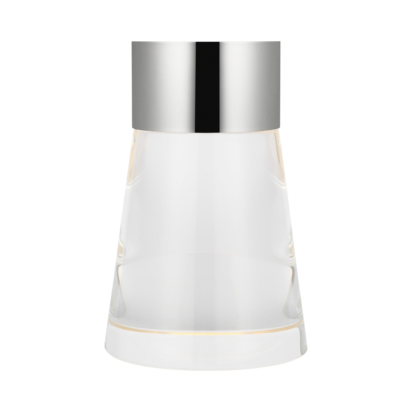 Caspe LED Rechargeable Table Lamp in Polished Nickel/Crystal (7.6-Inch).