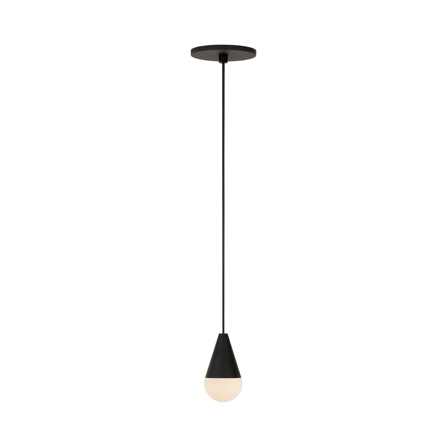 Cupola LED Pendant Light in Nightshade Black/Alabaster.