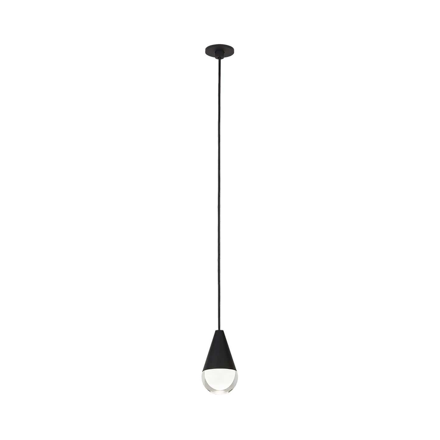 Cupola Port Alone LED Pendant Light in Nightshade Black (Crystal).