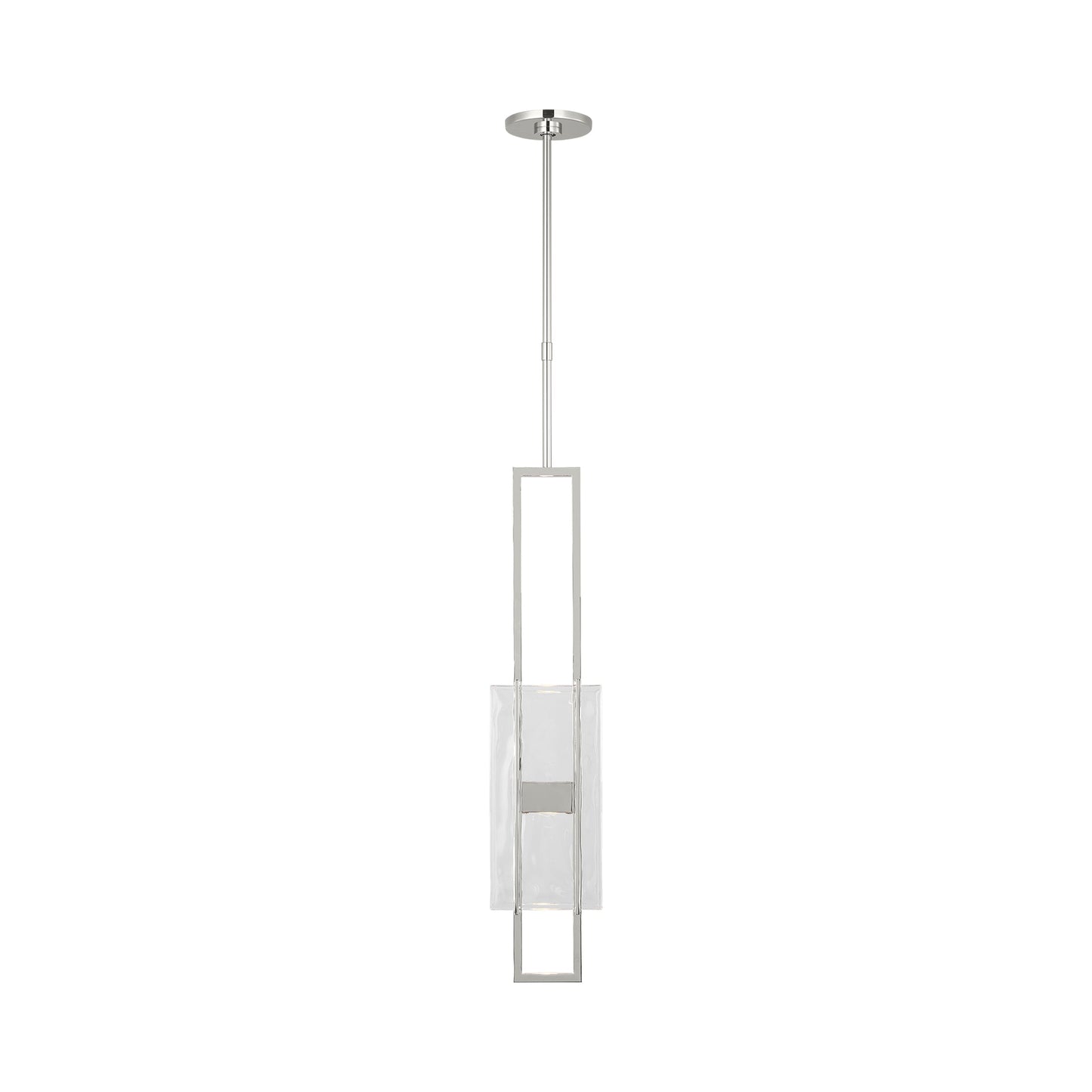 Duelle LED Pendant Light in Polished Nickel (28-Inch).
