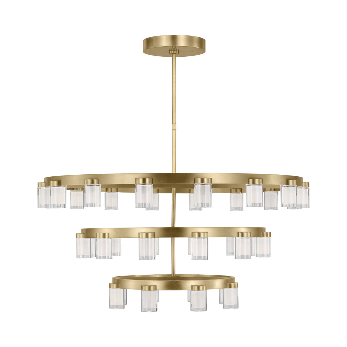 Esfera LED Chandelier in Natural Brass (36-Light).