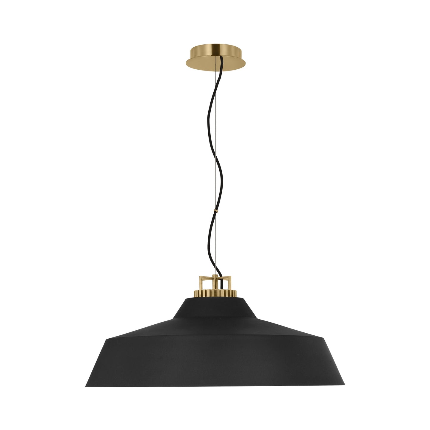 Forge LED Pendant Light in Nightshade Black (Grande Short).