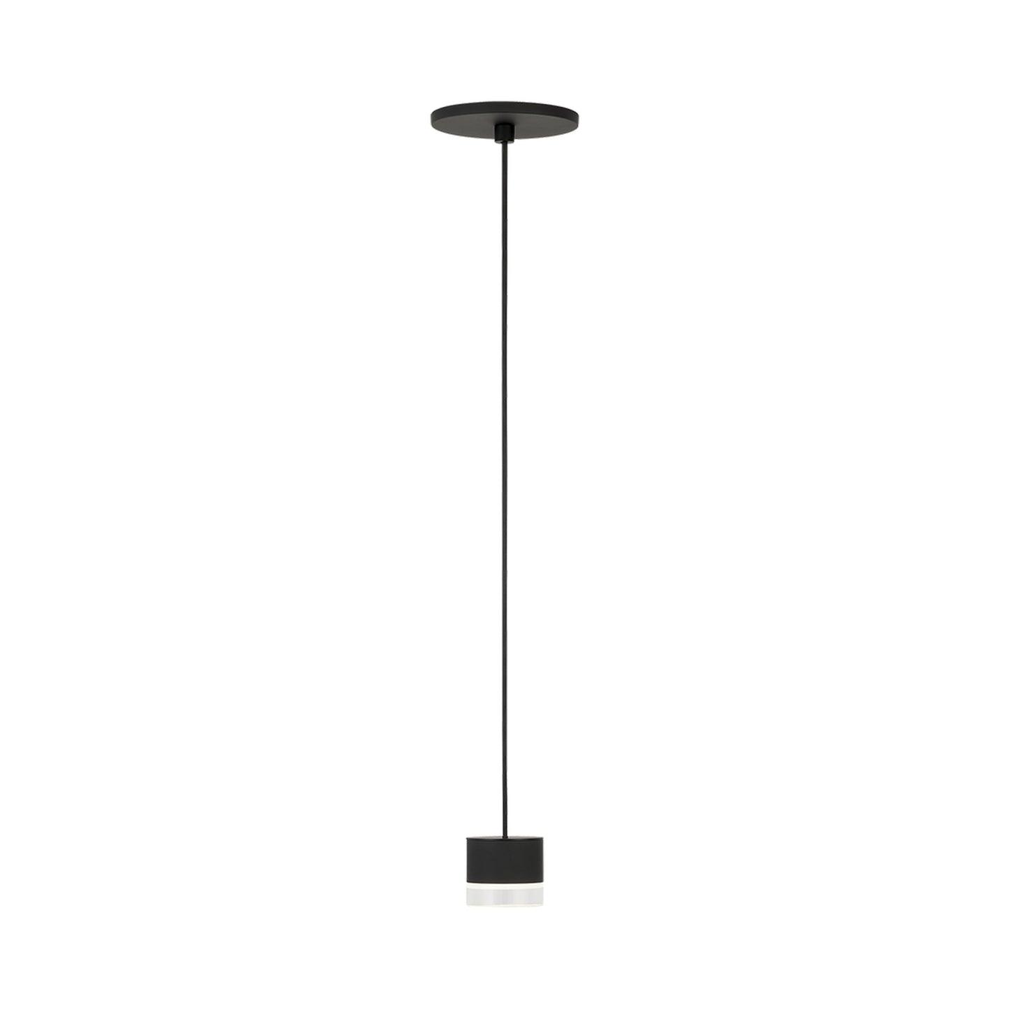 Gable LED Pendant Light in Nightshade Black/Crystal.