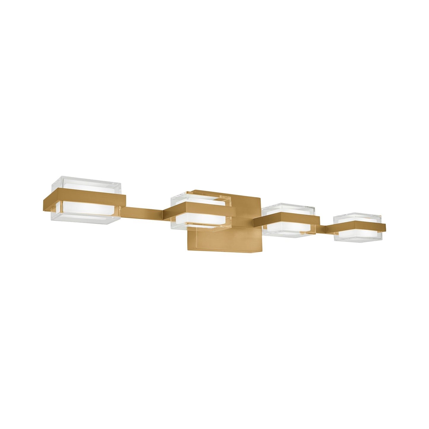 Kamden LED Bath Vanity Light in Natural Brass (4-Light).
