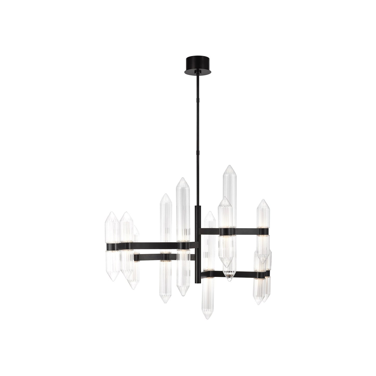 Langston LED Chandelier in Plated Dark Bronze (Large).