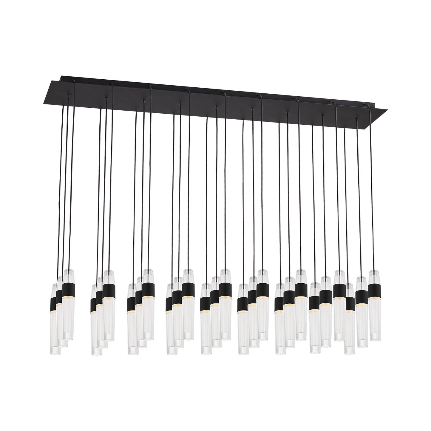 Lassell LED Multi Light Chandelier in Nightshade Black (27-Light/9.3-Inch).