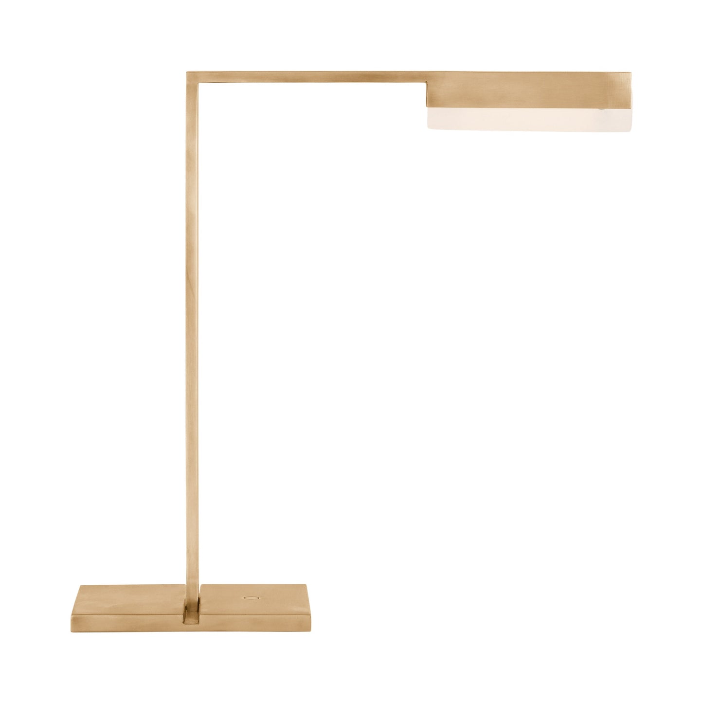 Linea LED Table Lamp in Hand Rubbed Antique Brass.
