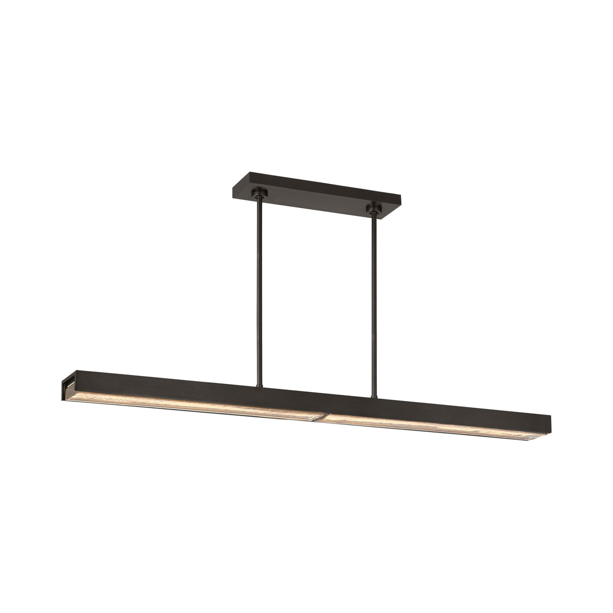 Maybeck Linear LED Chandelier in Bronze.