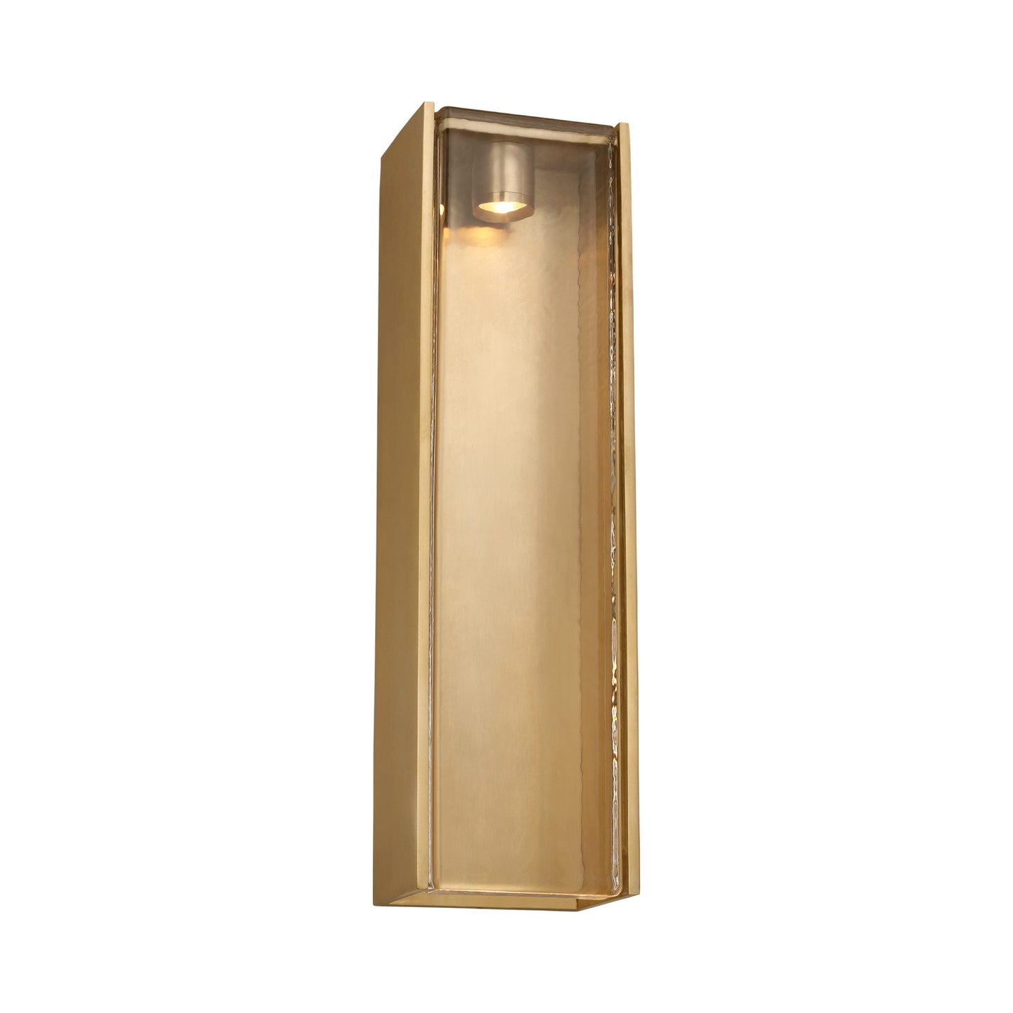 Maybeck Outdoor LED Wall Light in Hand Rubbed Antique Brass.