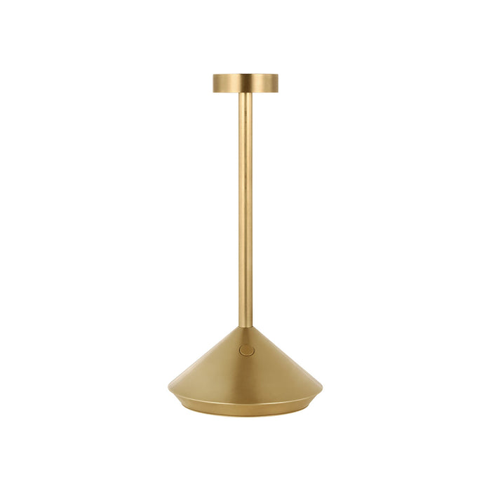Moneta LED Table Lamp in Hand Rubbed Antique Brass (Small).
