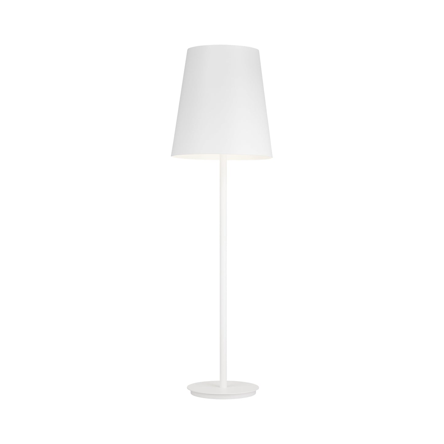 Nevis Outdoor LED Floor Lamp in White.