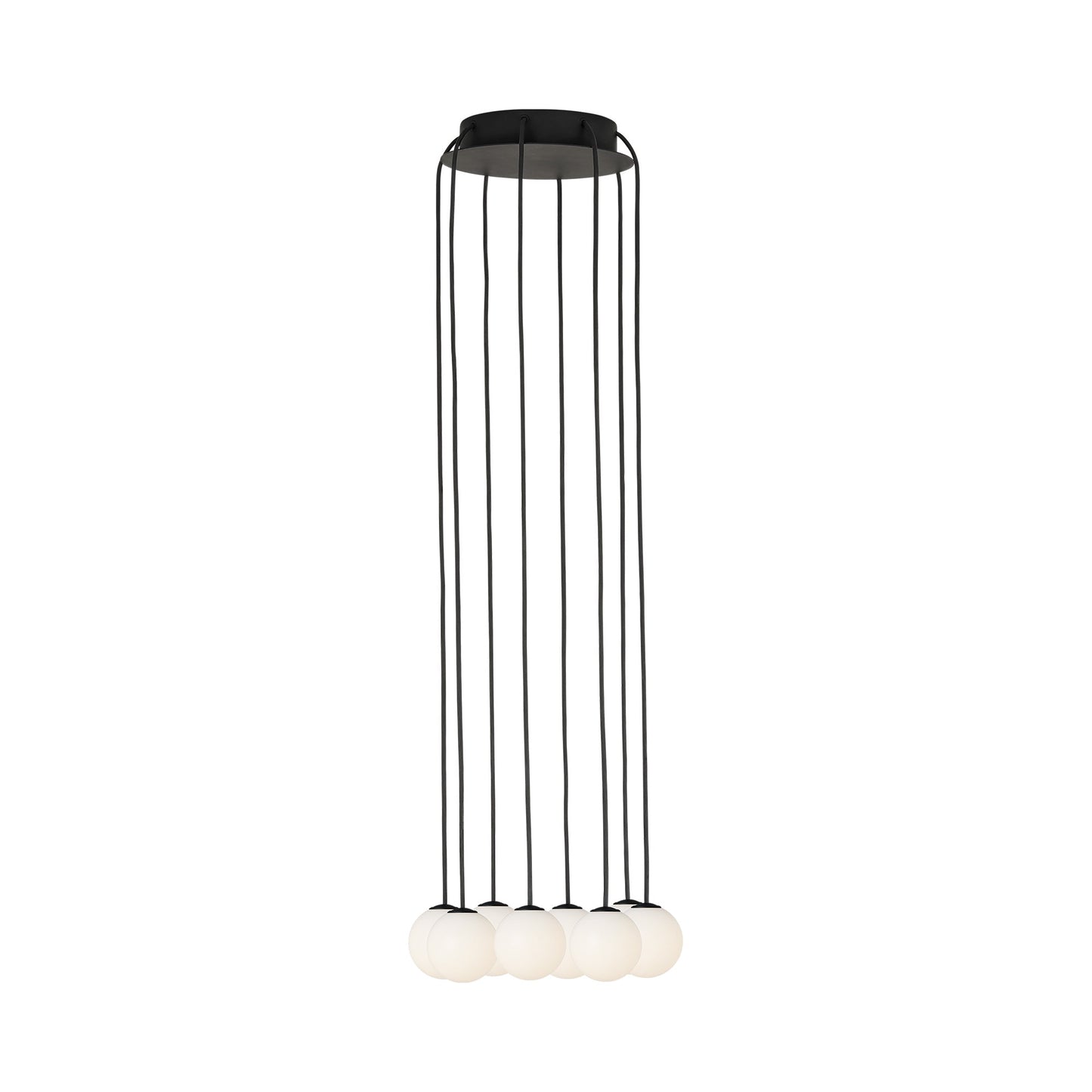 Morgan LED Pendant Light in Nightshade Black (8-Light).