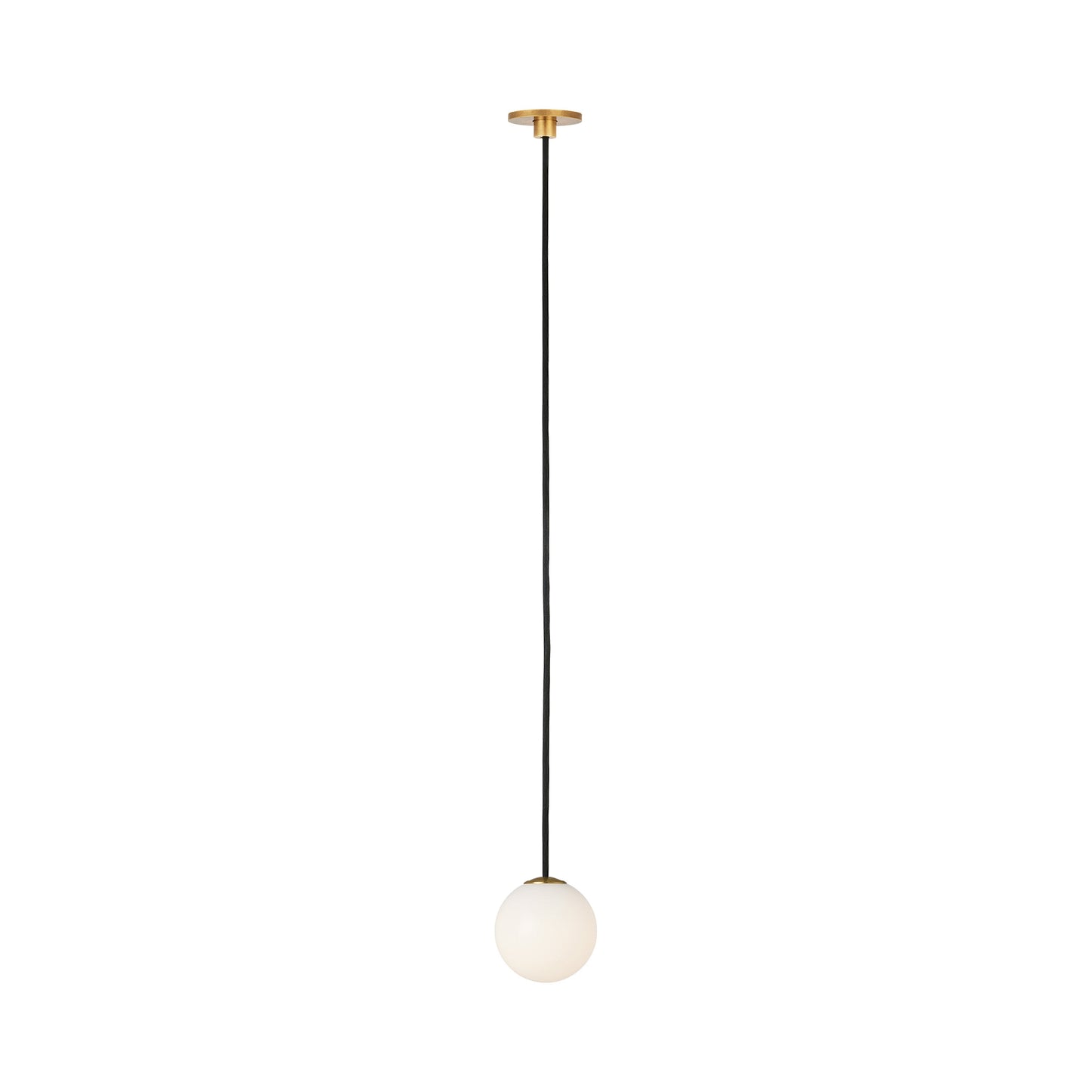 Orbet Single LED Pendant Light in Hand Rubbed Antique Brass (Port Alone).