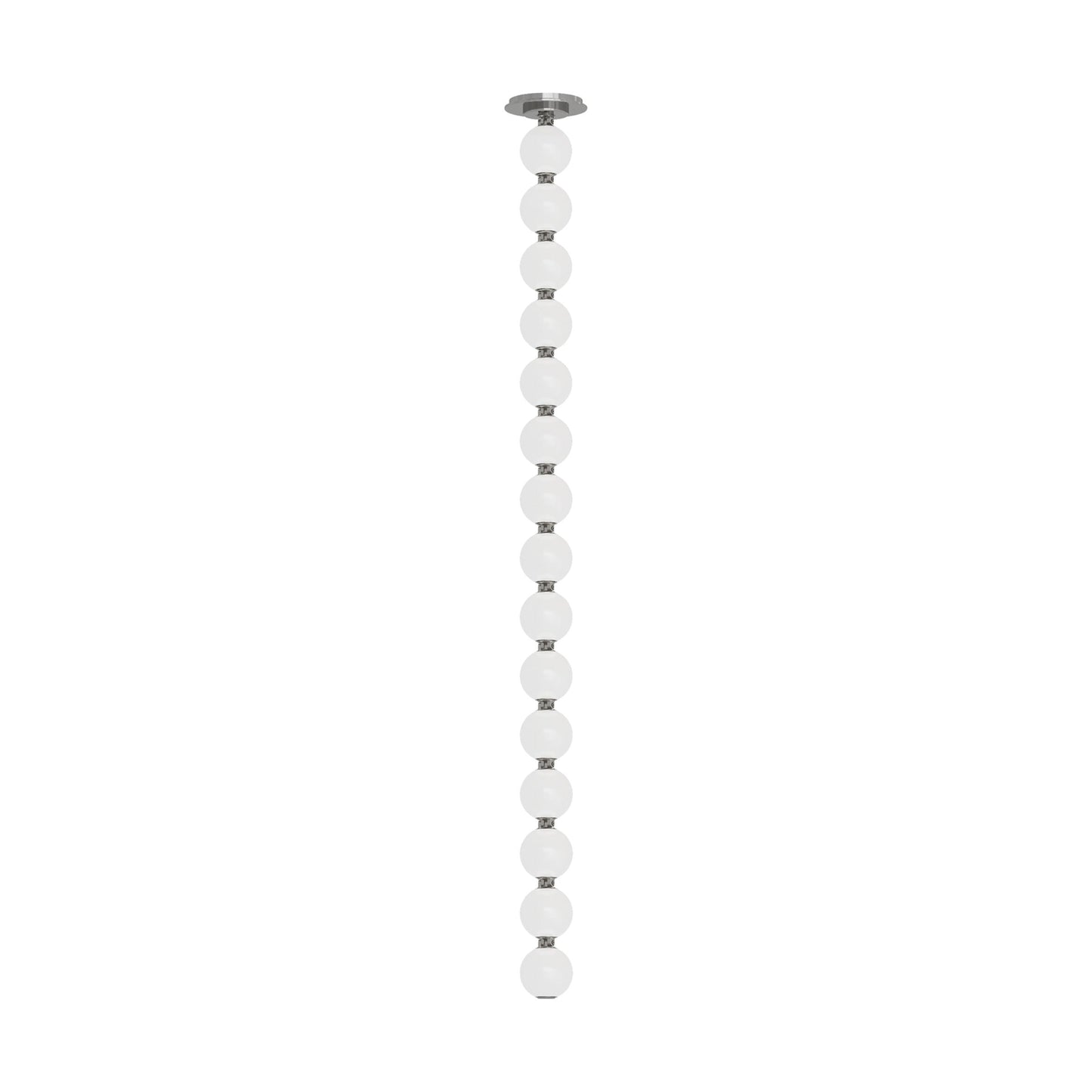 Perle LED Pendant Light in Polished Nickel (51.6-Inch/3000K).