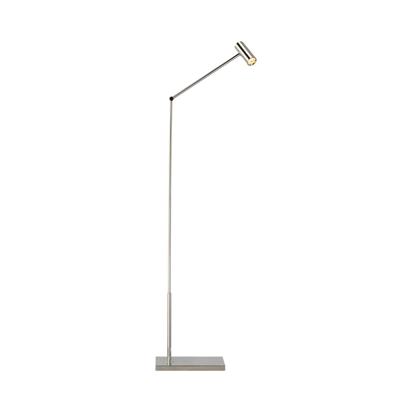 Ponte LED Floor Lamp in Polished Nickel.