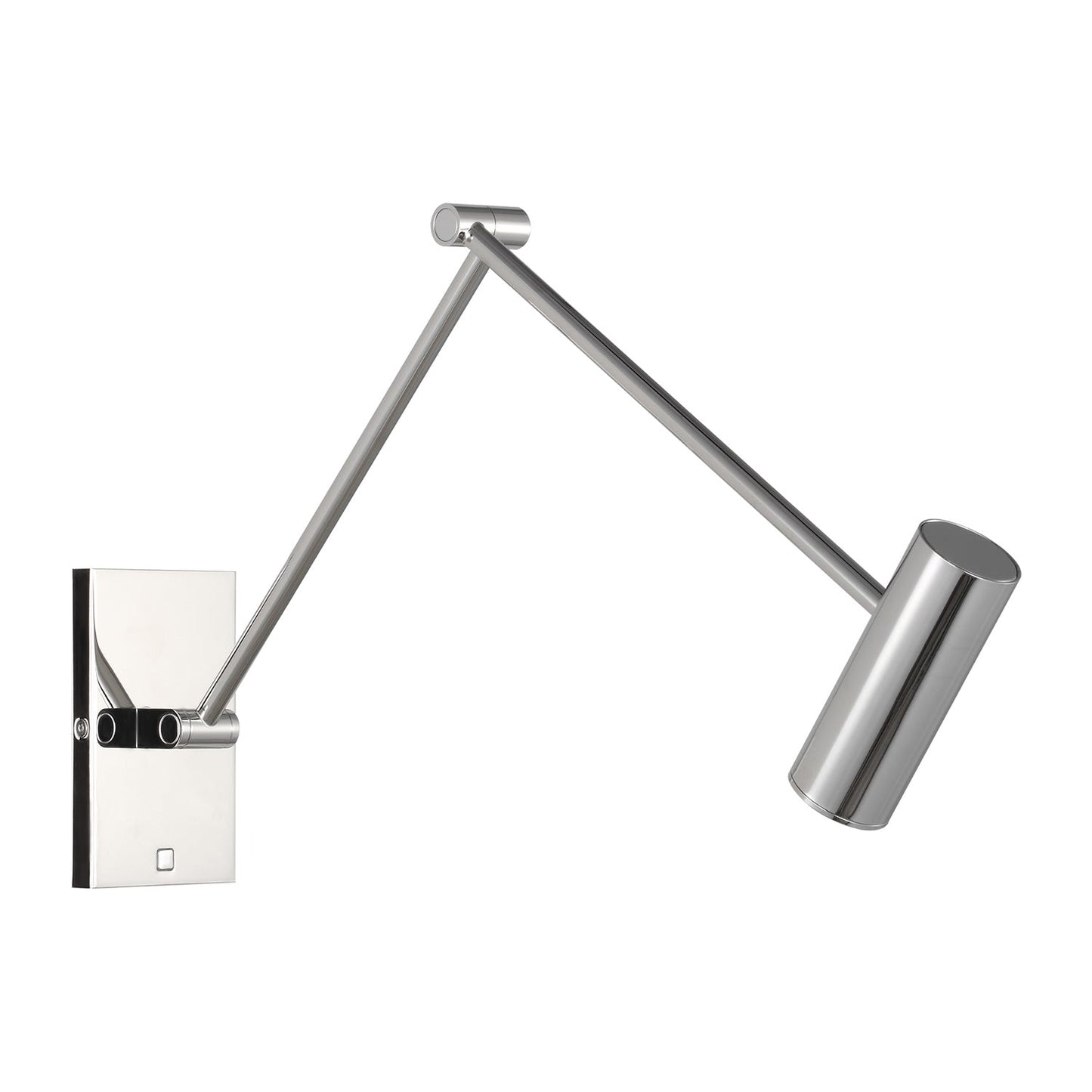 Ponte LED Task Wall Light in Polished Nickel (Medium).