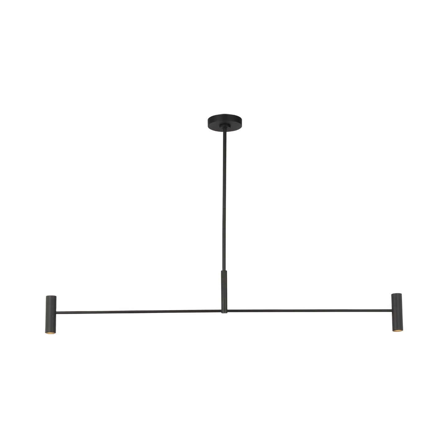 Ponte Linear LED Chandelier in Nightshade Black.