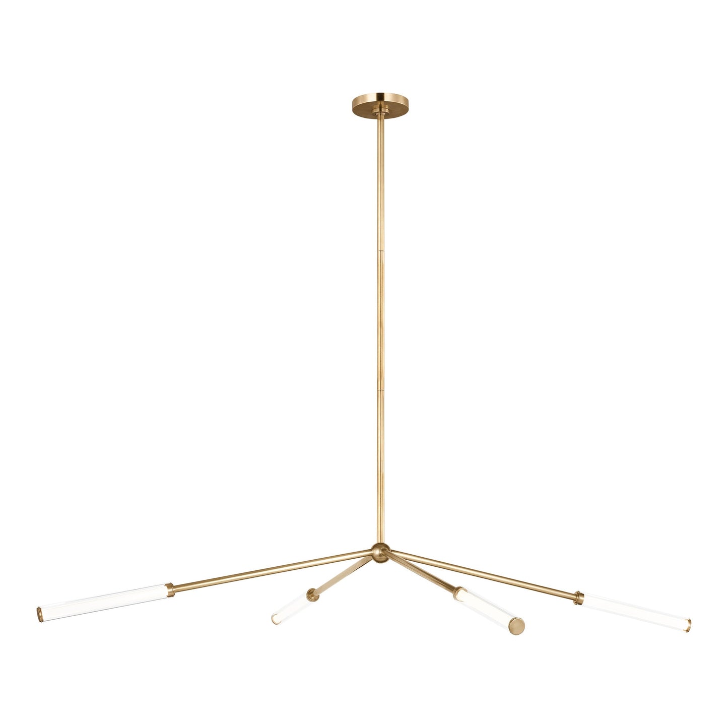 Poza LED Chandelier in Hand-Rubbed Antique Brass (63.5-Inch).