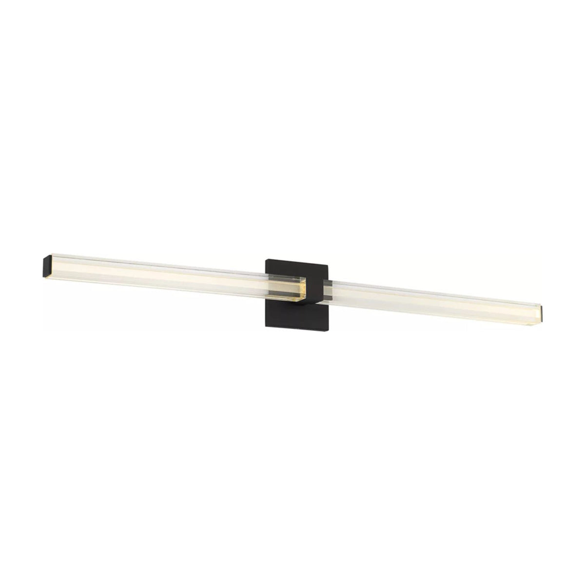 Reiya Square LED Bath Vanity Light in Nightshade Black (36-Inch).