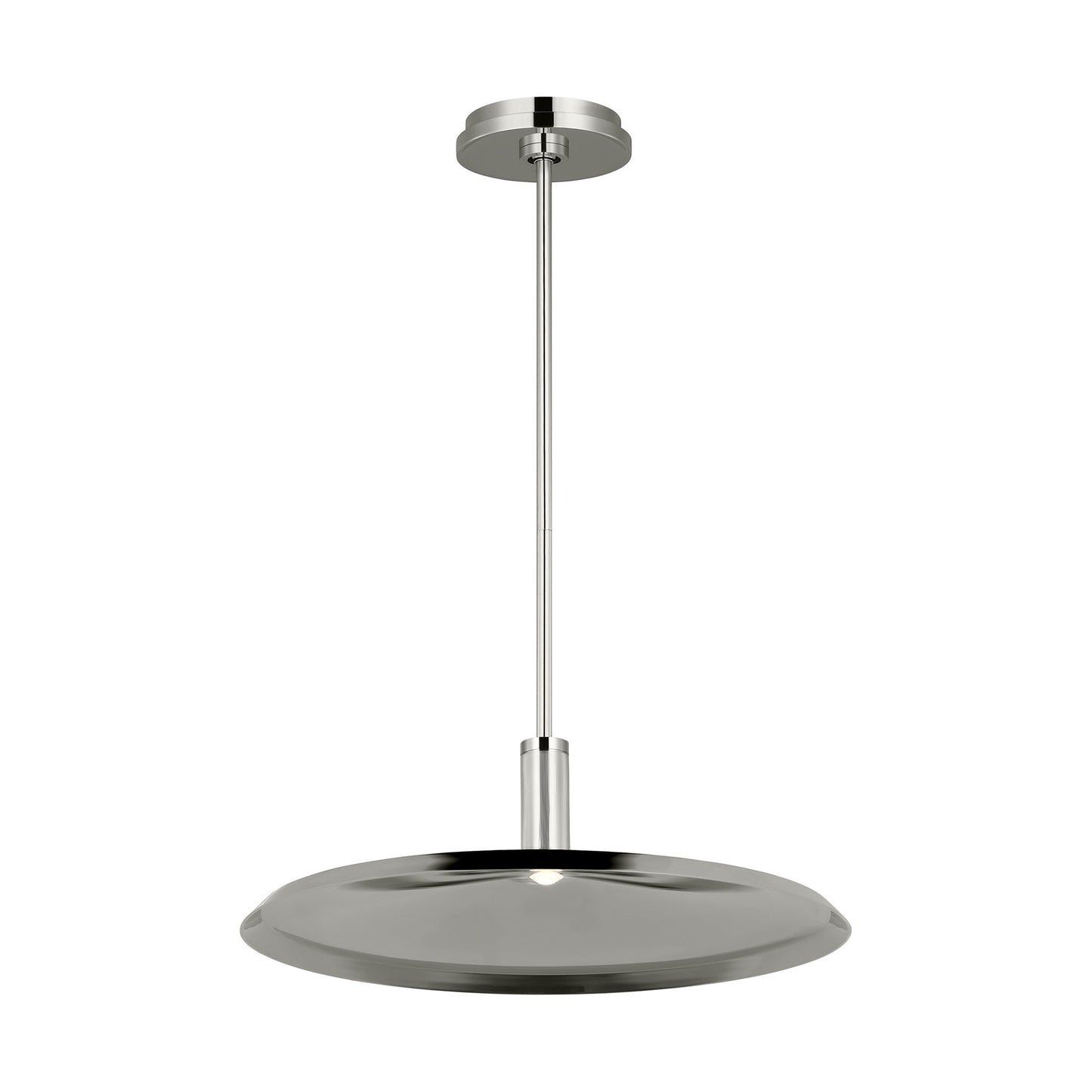 Saucer LED Pendant Light in Polished Nickel(X-Large/3000K-1800K Warm Dim).