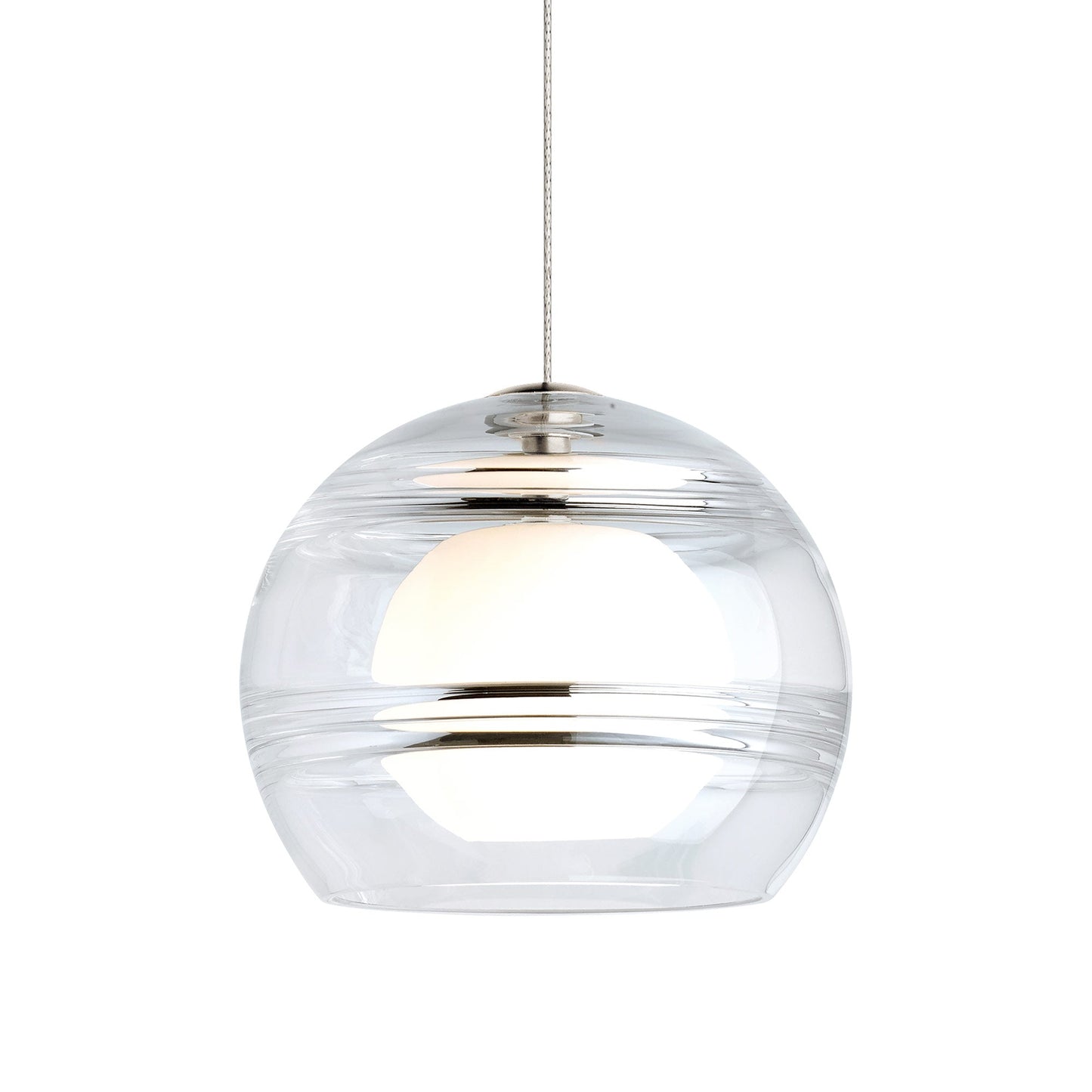Sedona Low Voltage Pendant Light in Satin Nickel/Clear.