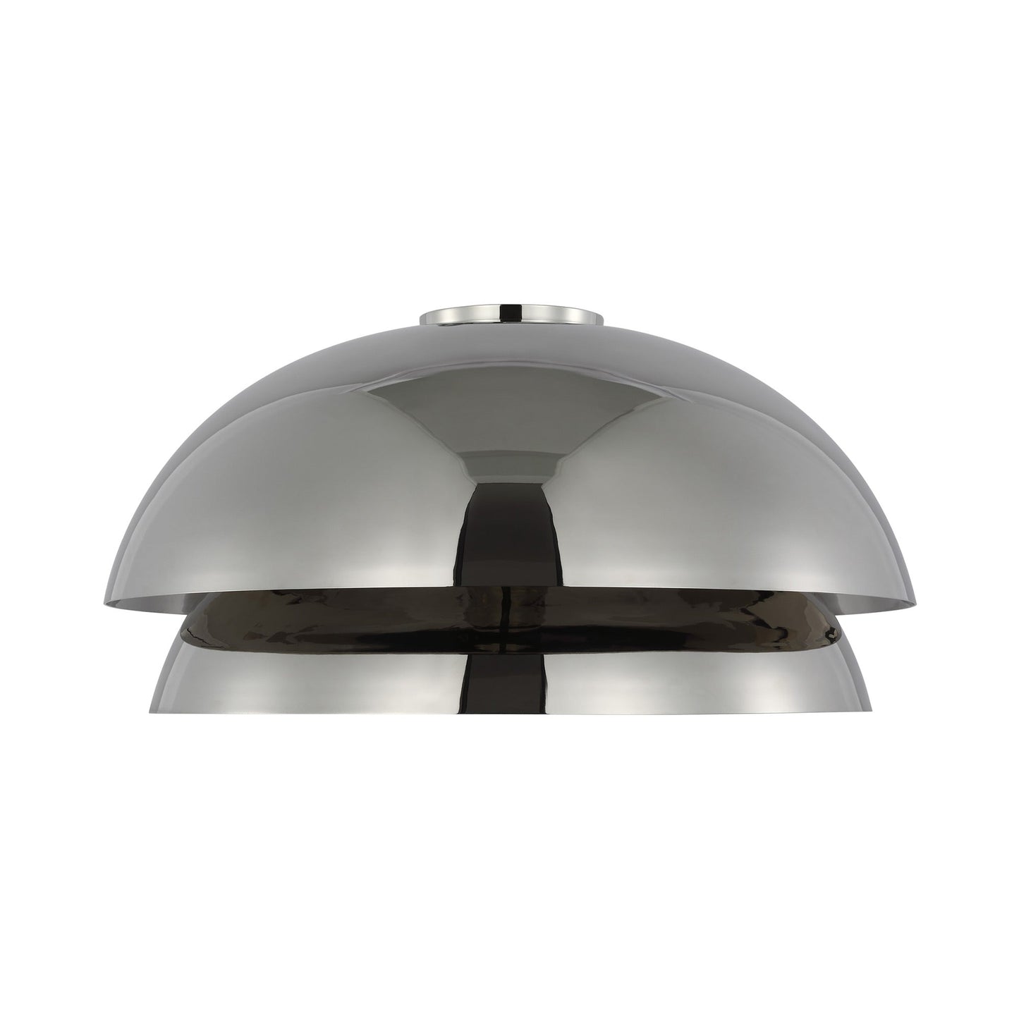 Shanti LED Flush Mount Ceiling Light in Polished Nickel.