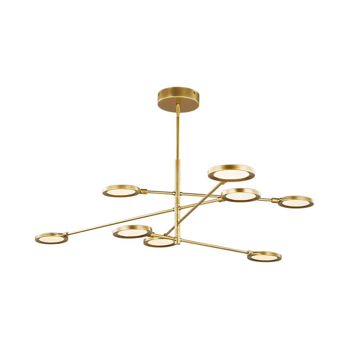 Spectica LED Chandelier in Plated Brass (8-Light).