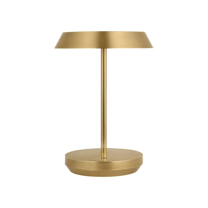Tepa LED Table Lamp in Hand Rubbed Antique Brass (Small).