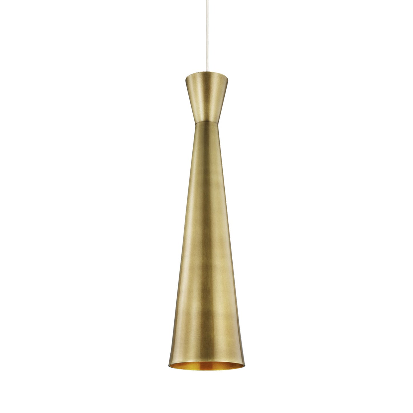 Windsor Low Voltage Pendant Light in Plated Brass/Satin Nickel.