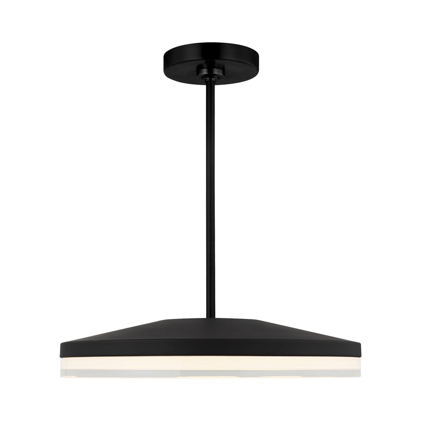 Wyatt LED Pendant Light in Nightshade Black.