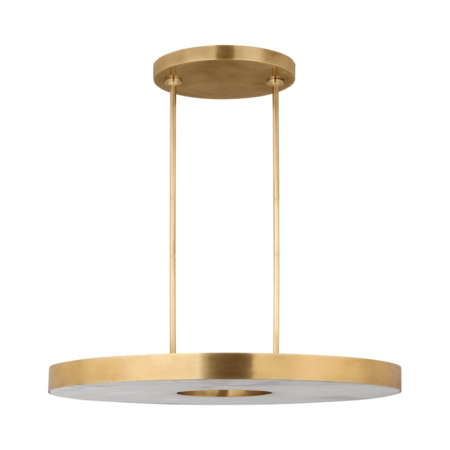 Wyllis LED Chandelier in Hand Rubbed Antique Brass (36-Inch).