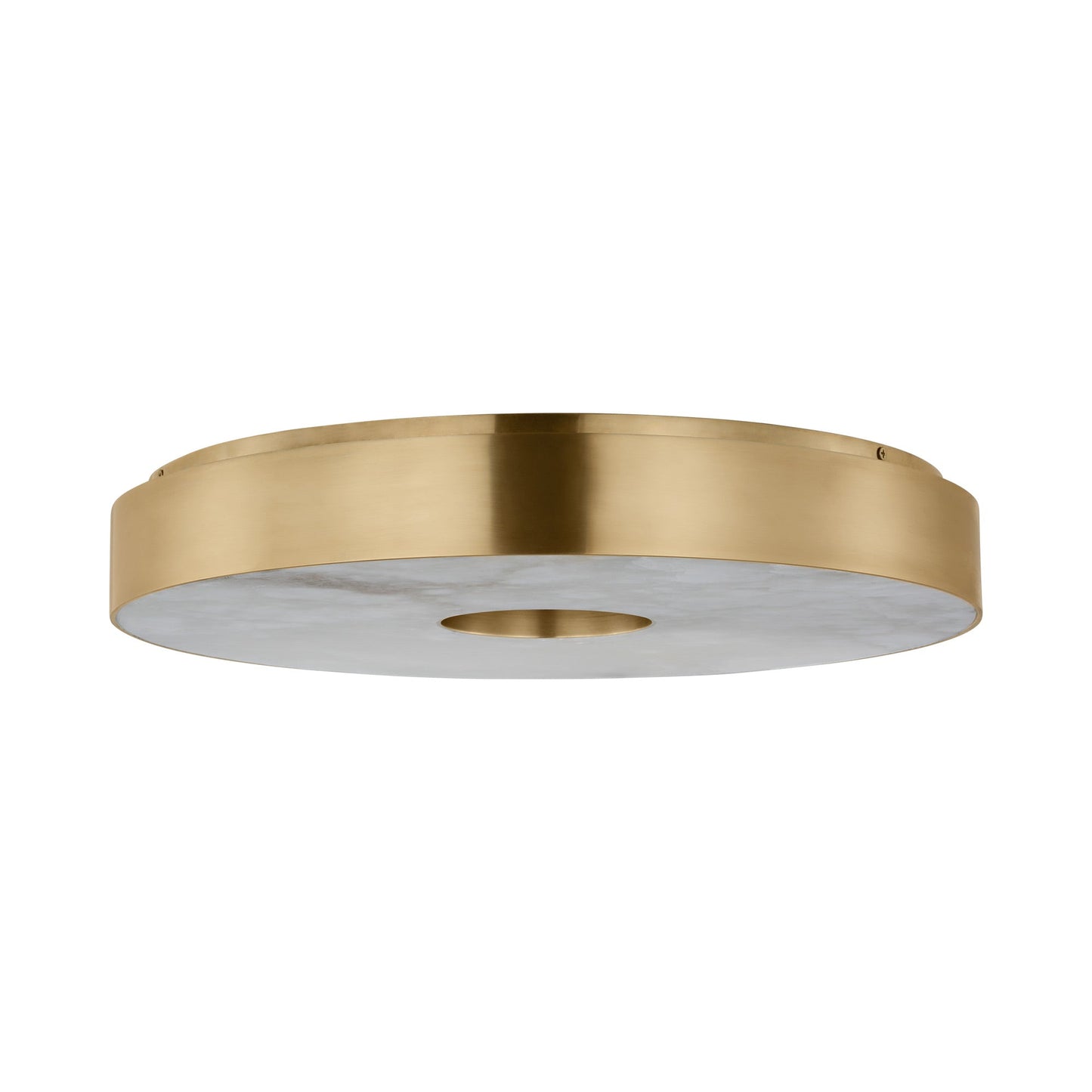 Wyllis LED Flush Mount Ceiling Light in Hand Rubbed Antique Brass (18-Inch).
