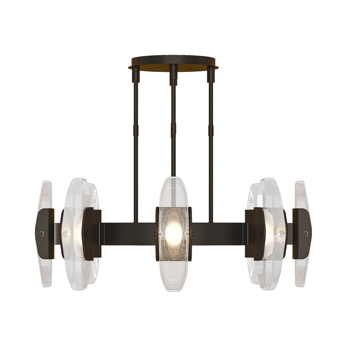 Wythe LED Chandelier in Plated Dark Bronze (Large).