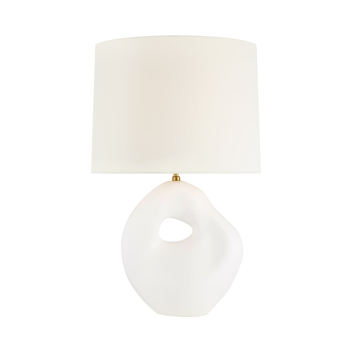 Adria LED Rechargeable Table Lamp in Plaster White (25.25-Inch).