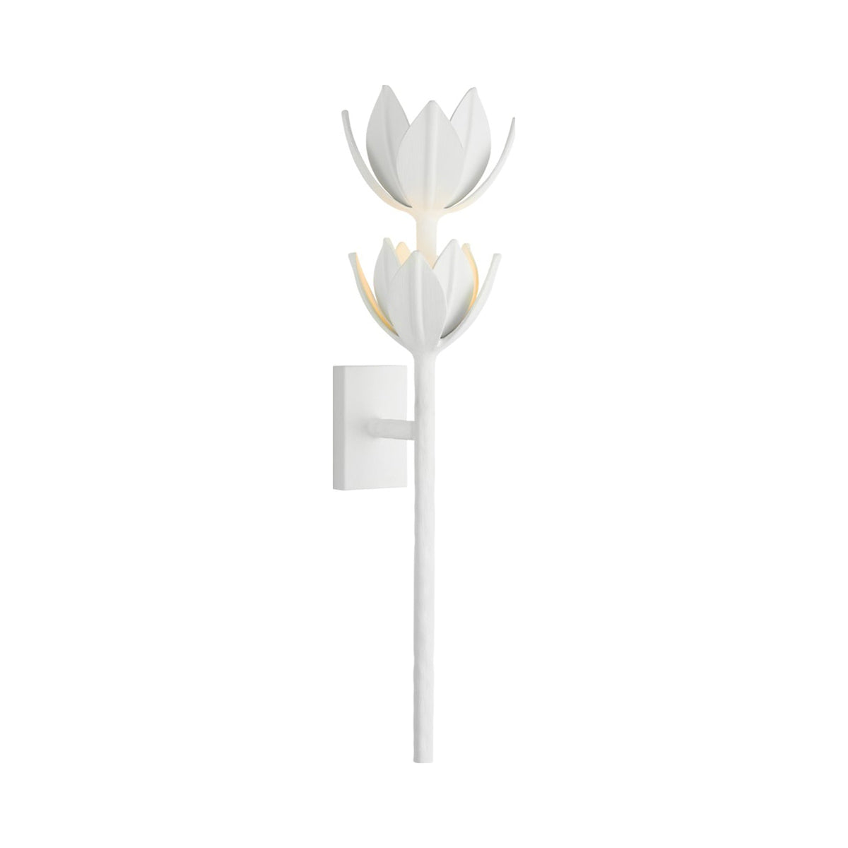 Alberto LED Wall Light in Plaster White (2-Tier).