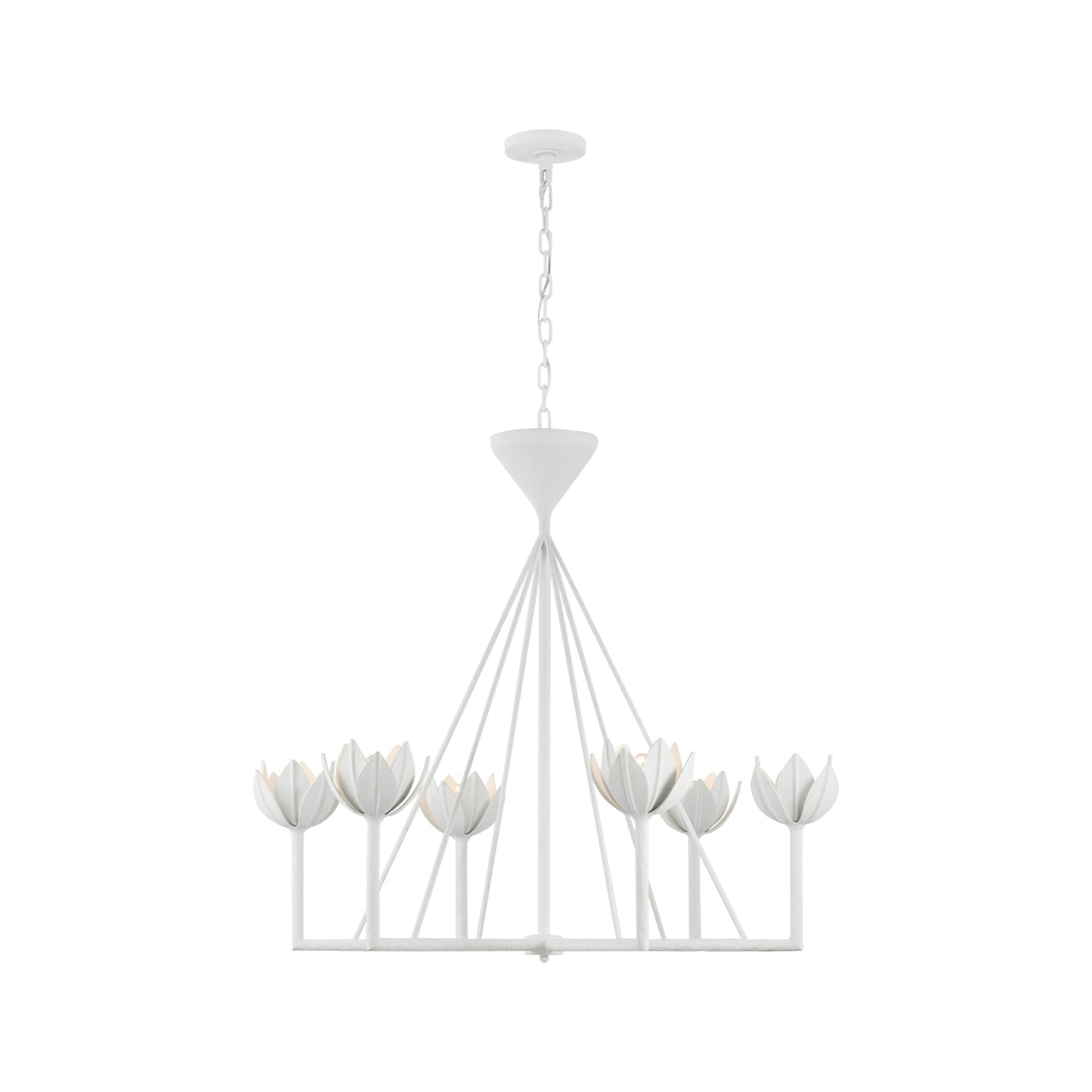Alberto Low Chandelier in Plaster White (Large).