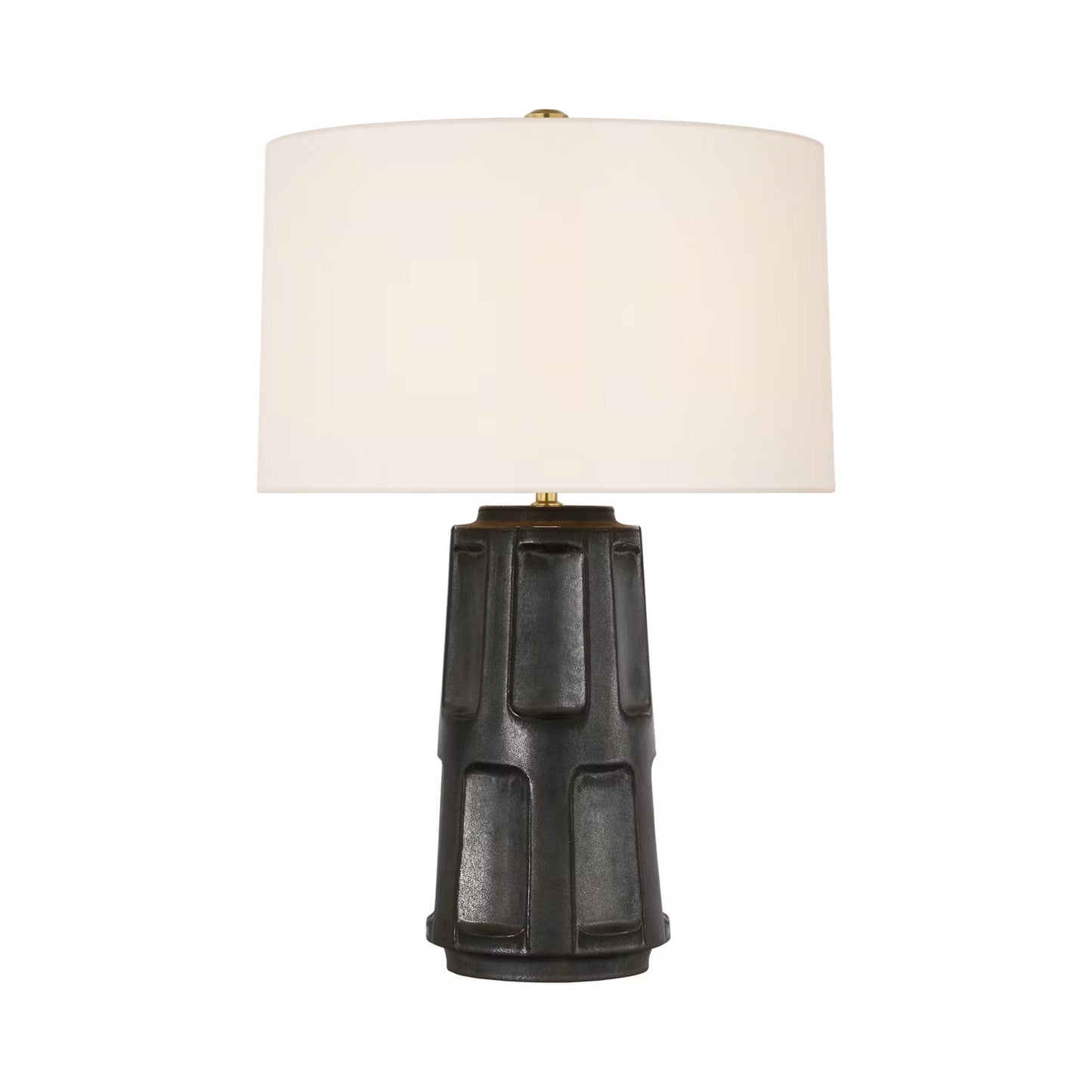 Altamira Table Lamp in Stained Black Metallic.