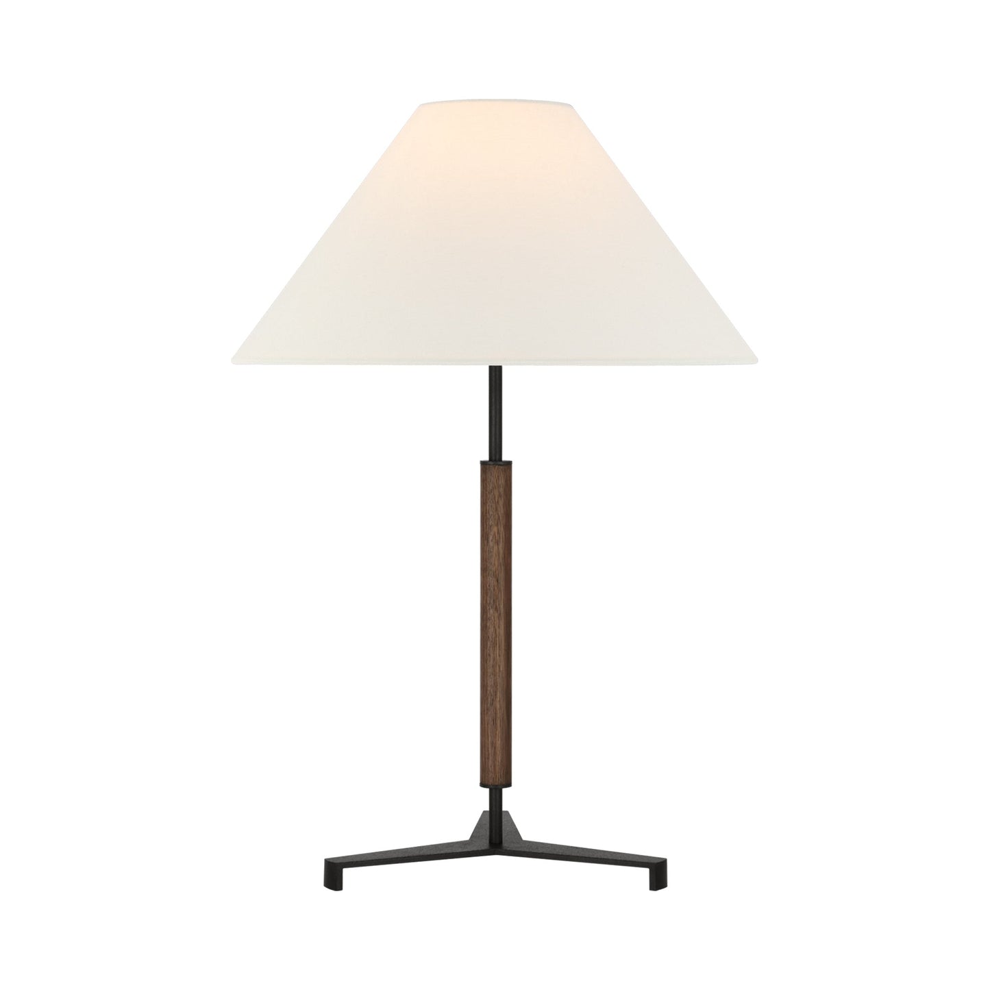 Amaya Table Lamp in Weathered Iron/Dark Walnut (Large).