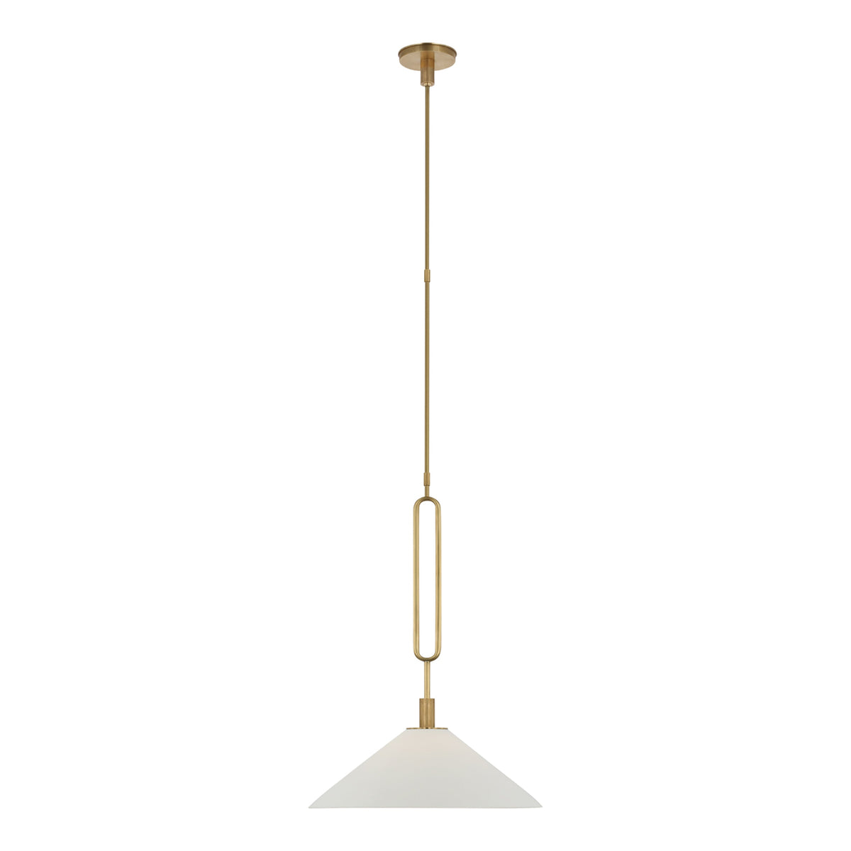 Argo Pendant Light in Antique Brass (19-Inch).