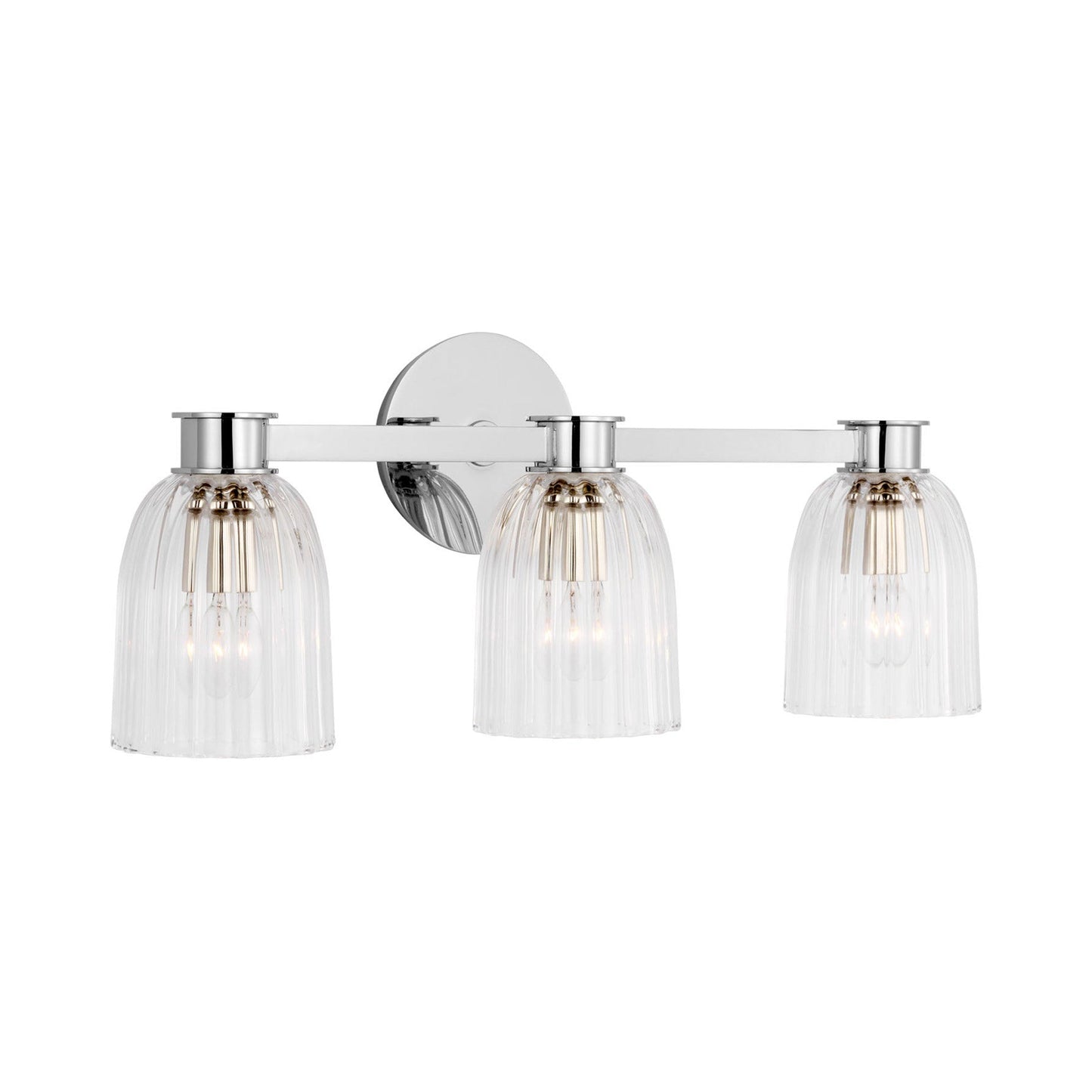 Asalea Bath Vanity Light in Polished Nickel (3-Light).