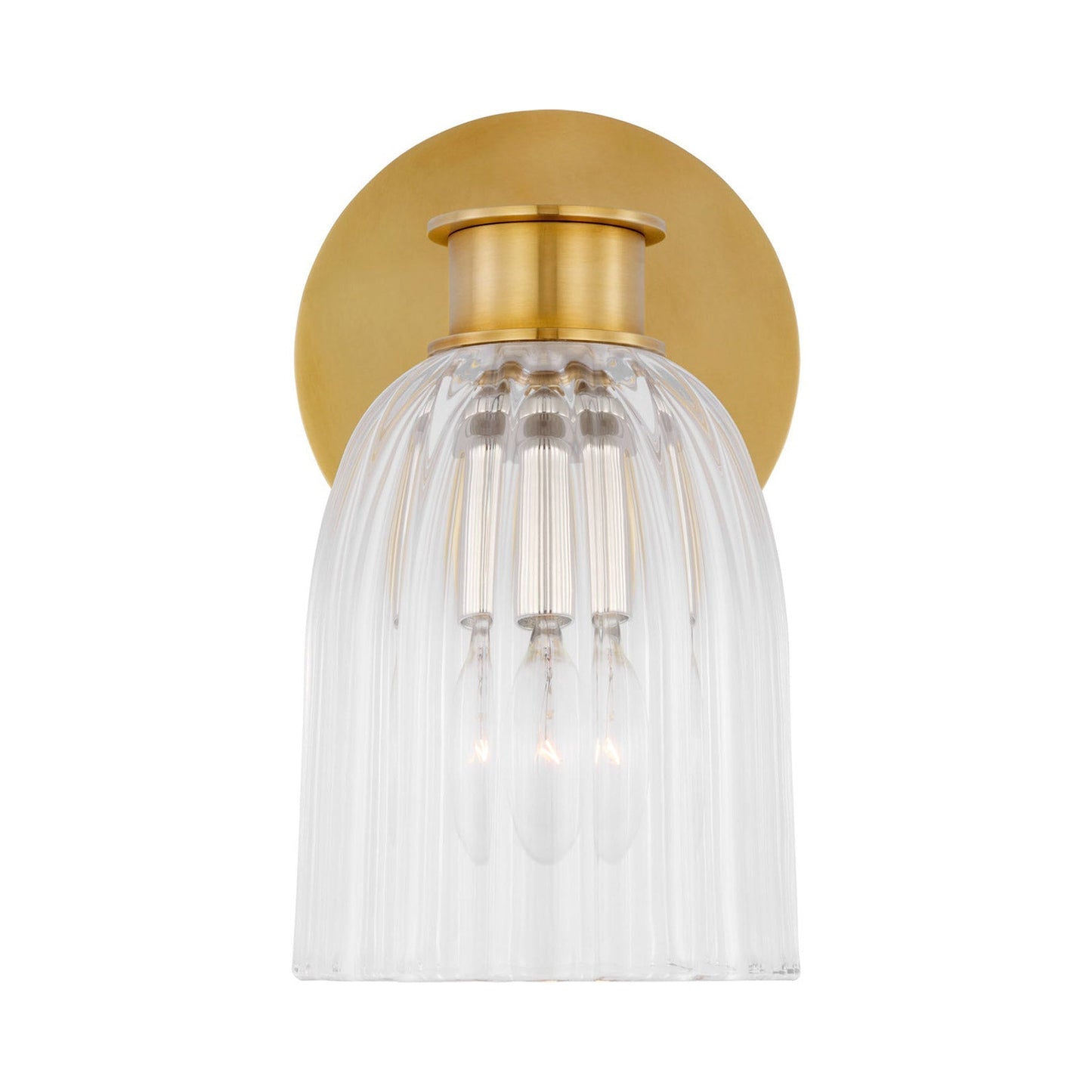 Asalea Bath Wall Light in Hand-Rubbed Antique Brass.
