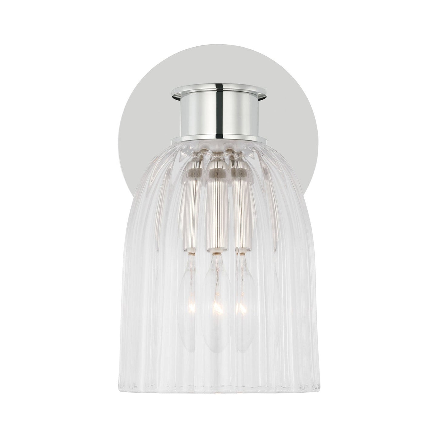 Asalea Bath Wall Light in Polished Nickel.