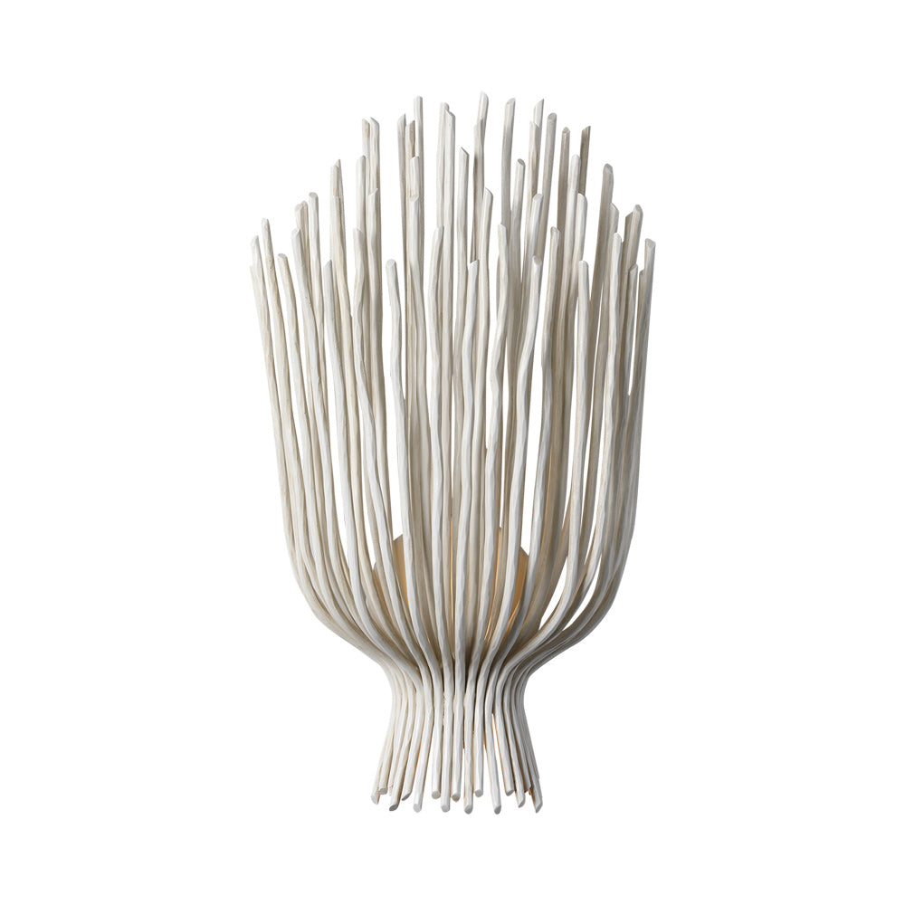 Astra Sculpted LED Wall Light in Waxed Plaster.