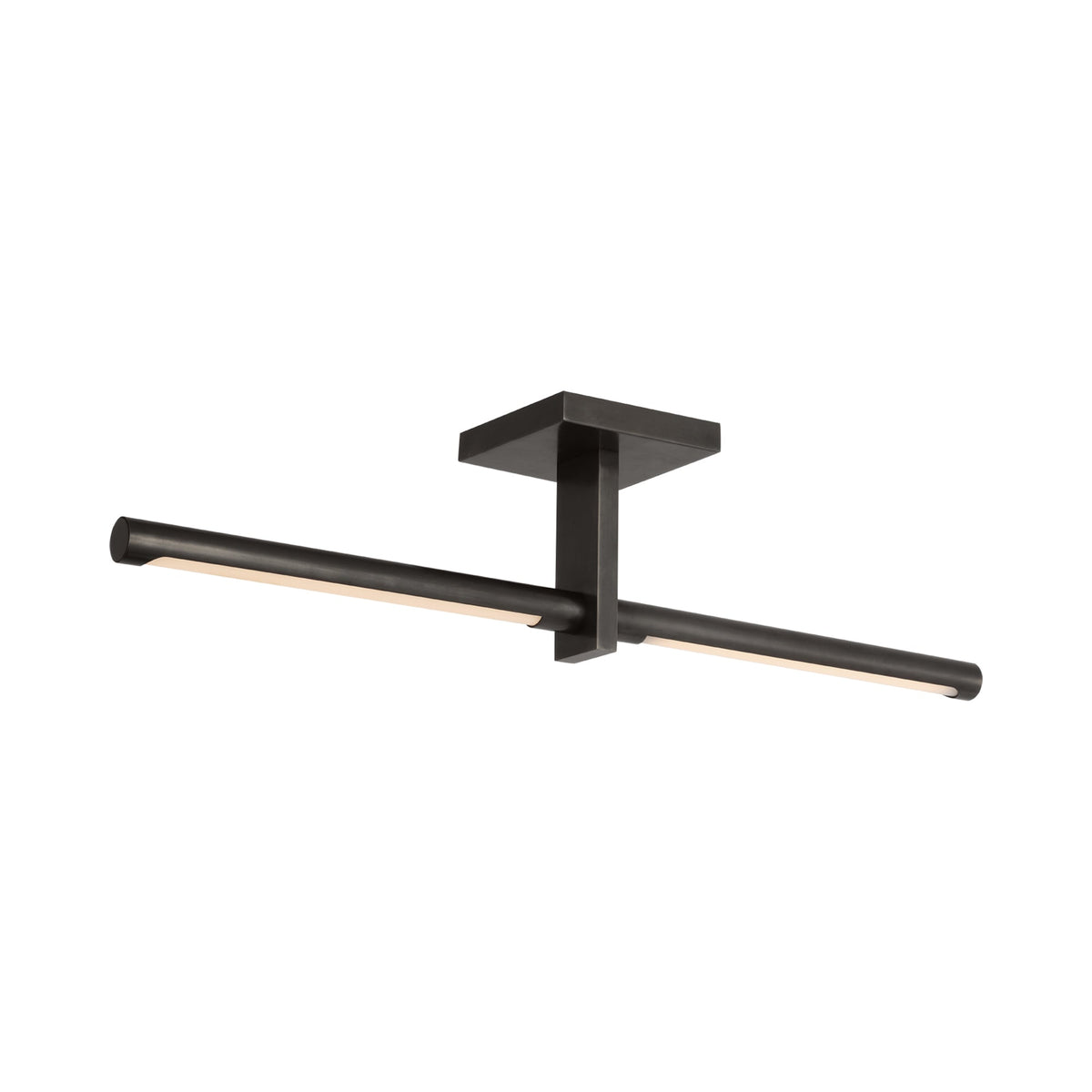 Axis LED Linear Flush Mount Ceiling Light in Bronze.